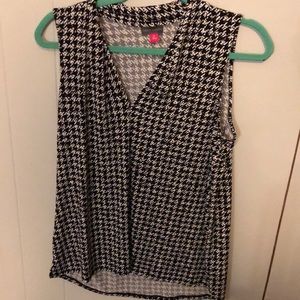 Houndstooth stretchy tank top